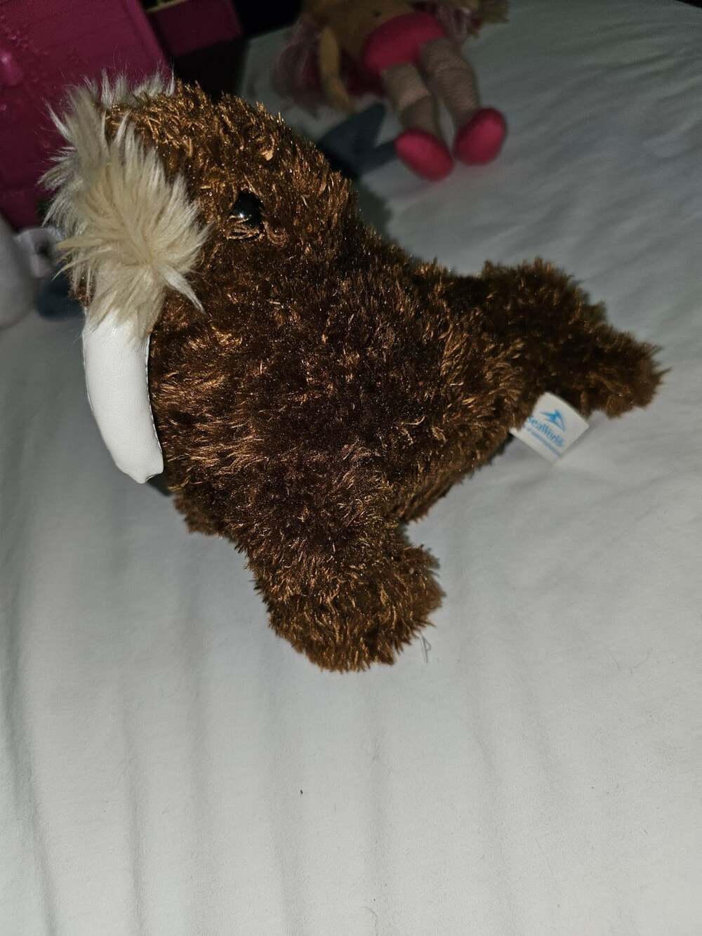 SeaWorld Walrus Plush Brown Stuffed Animal Toy Tusks